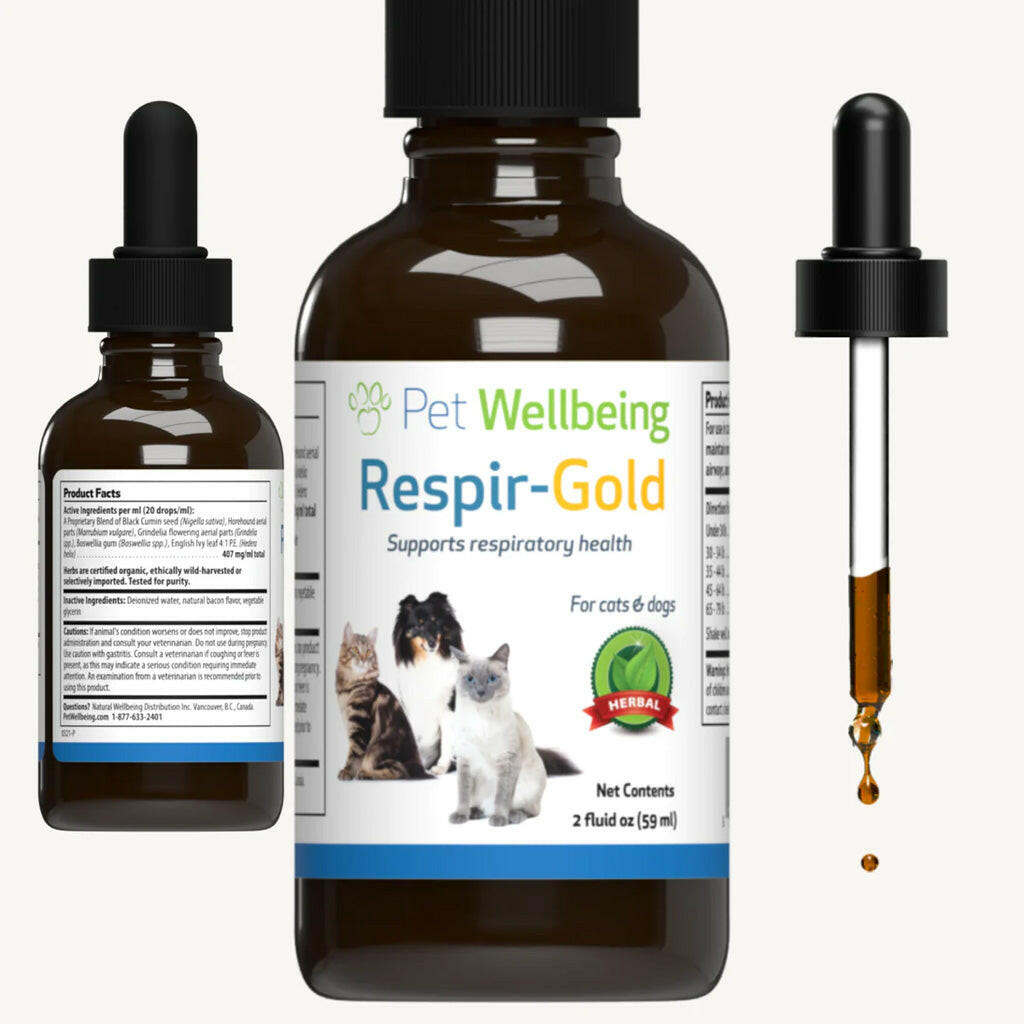 Pet Wellbeing Respir-Gold for Easy Breathing in Cats