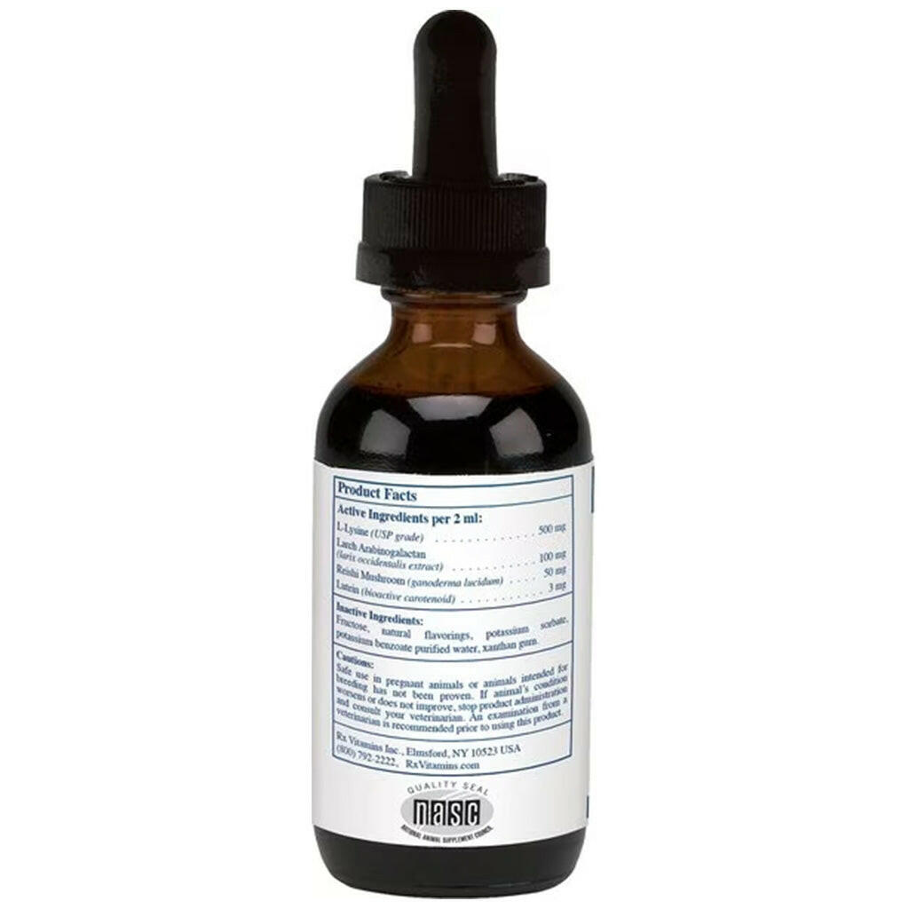 Rx Vitamins Liquid Immuno Immune Support for Cats & Dogs, Bacon Flavor