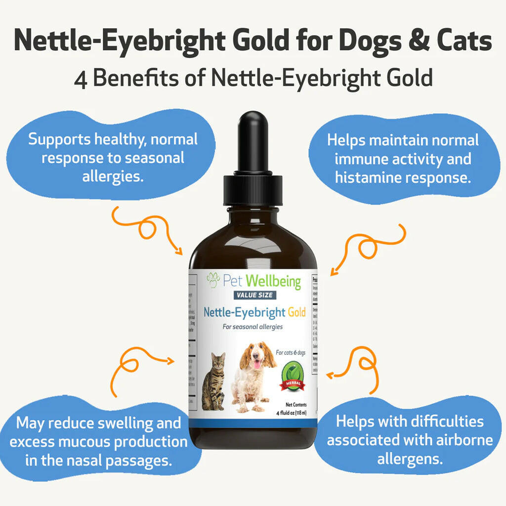 Nettle-Eyebright Gold - Seasonal Allergy Defense for Cats