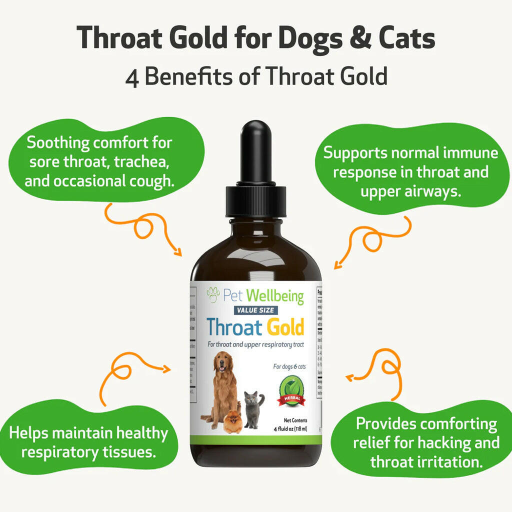 Pet Wellbeing Throat Gold for Throat Irritation in Dogs