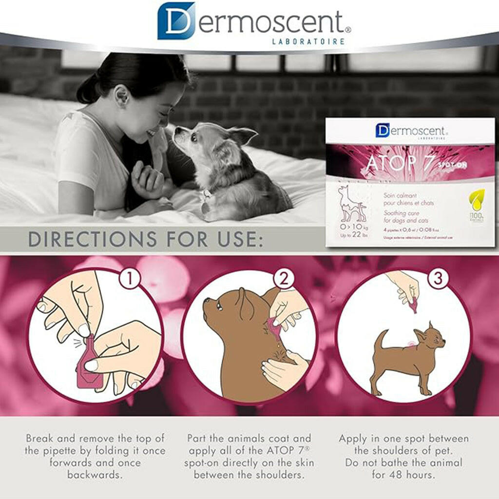 Dermoscent Atop-7 SpotOn for Medium Dogs 22-45 lbs. (4 count)
