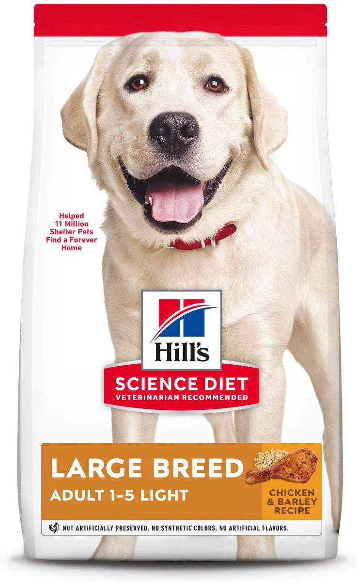 Hill's Science Diet Adult Light Large Breed Dry Dog Food, Chicken Meal & Barley, 30 lb Bag