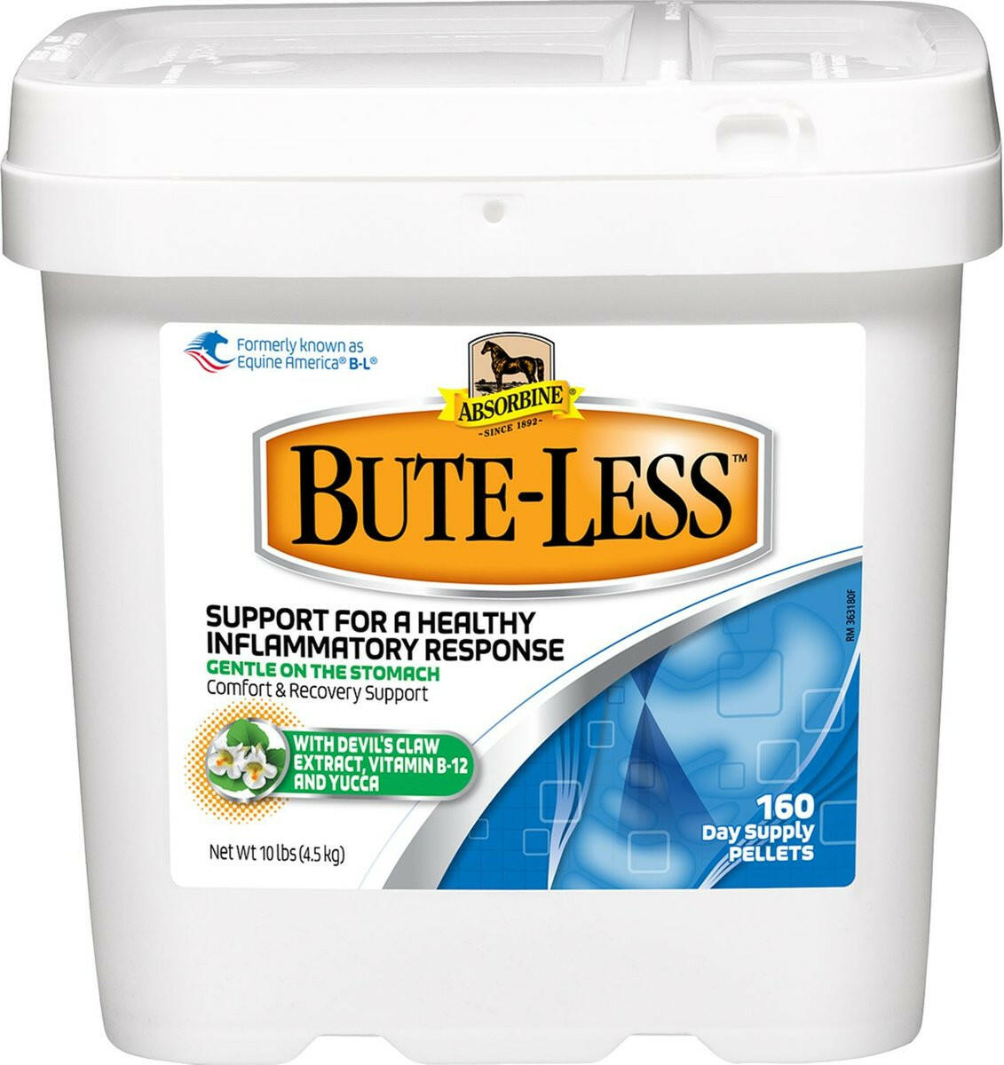 Absorbine Bute-Less Pellets Comfort & Recovery Supplement for Horses