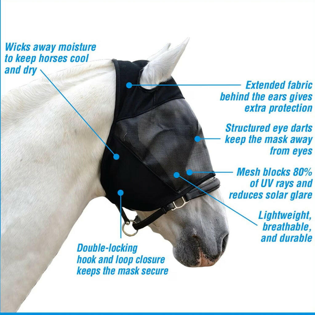 UltraShield Fly Mask Without Ears for Horses