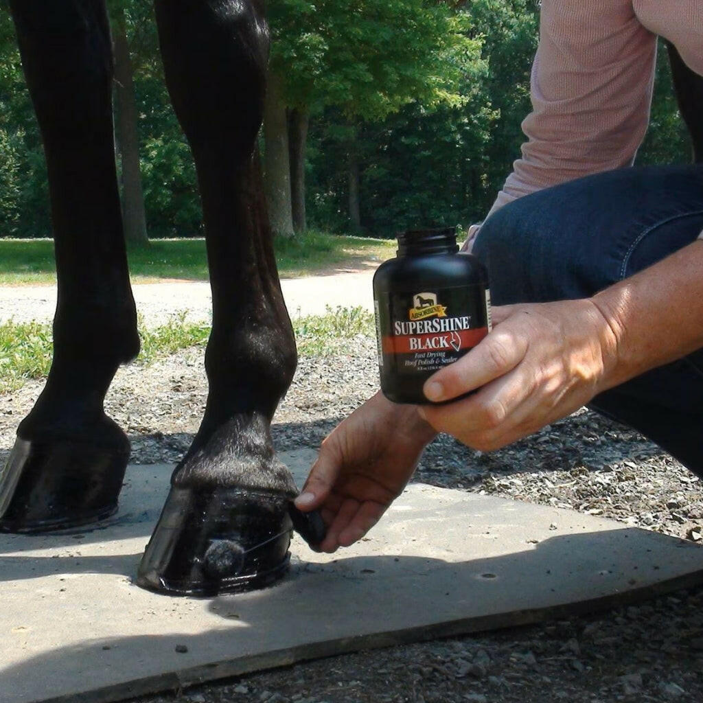 SuperShine Fast Drying Hoof Polish & Sealer Black for Horses