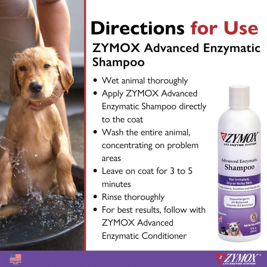 Zymox Advanced Enzymatic Oatmeal Cat & Dog Shampoo