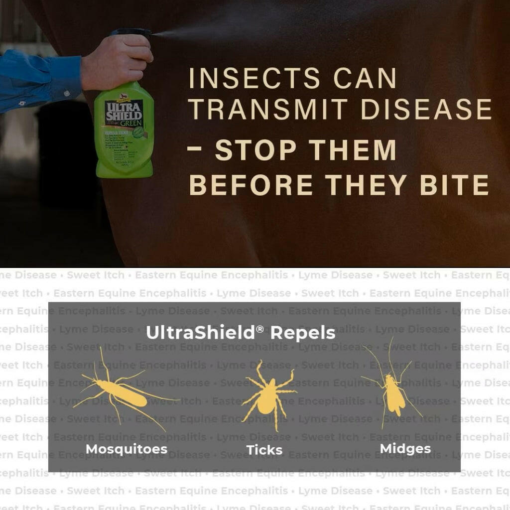 Absorbine Ultrashield Green Natural Fly Repellent for Horses