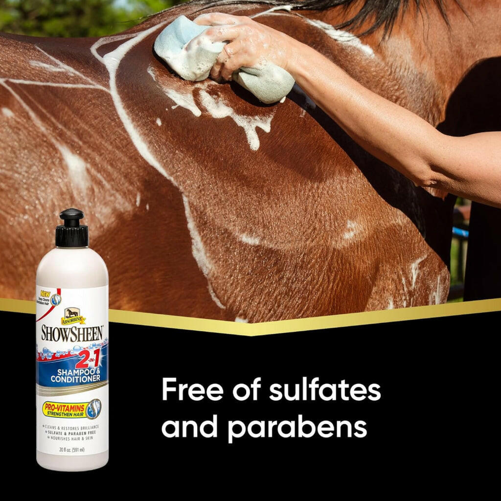 Absorbine Showsheen 2-in-1 Shampoo & Conditioner for Horses (20 oz)
