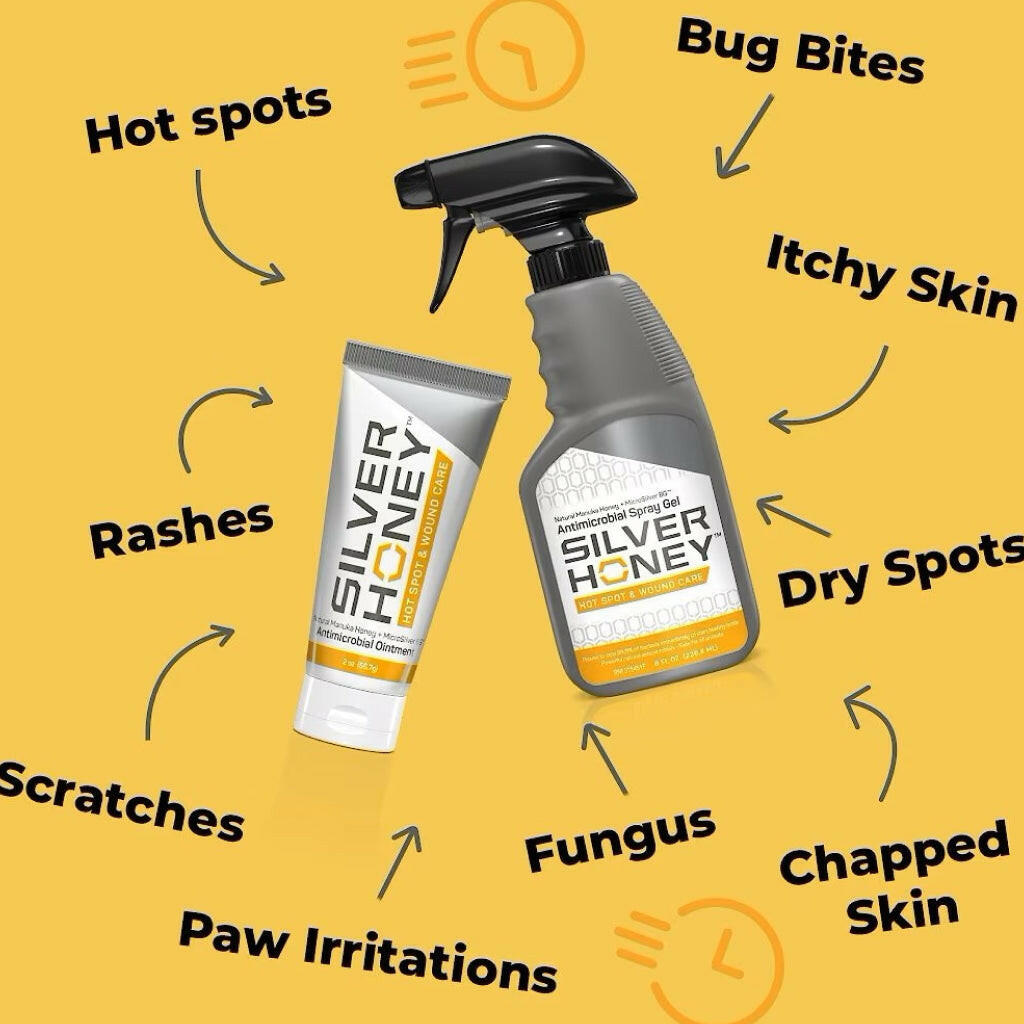 Absorbine Silver Honey Hot Spot & Wound Care Spray Gel 8 oz