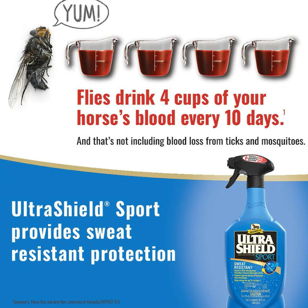 Absorbine Ultrashield Sport Sweat Resistant Insecticide & Repellent for Horses