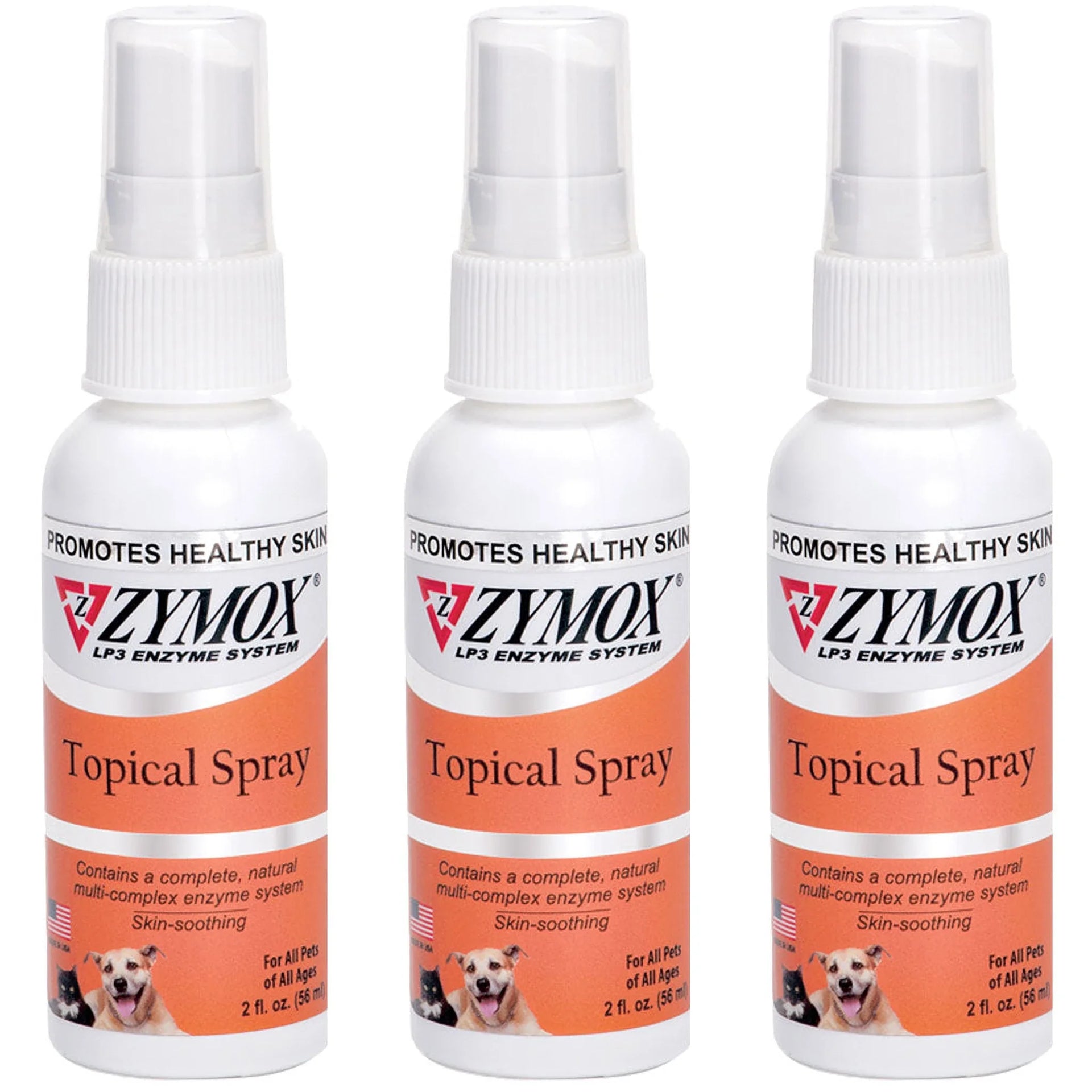 Zymox Topical Spray Hydrocortisone Free for Dogs & Cats (2 oz)