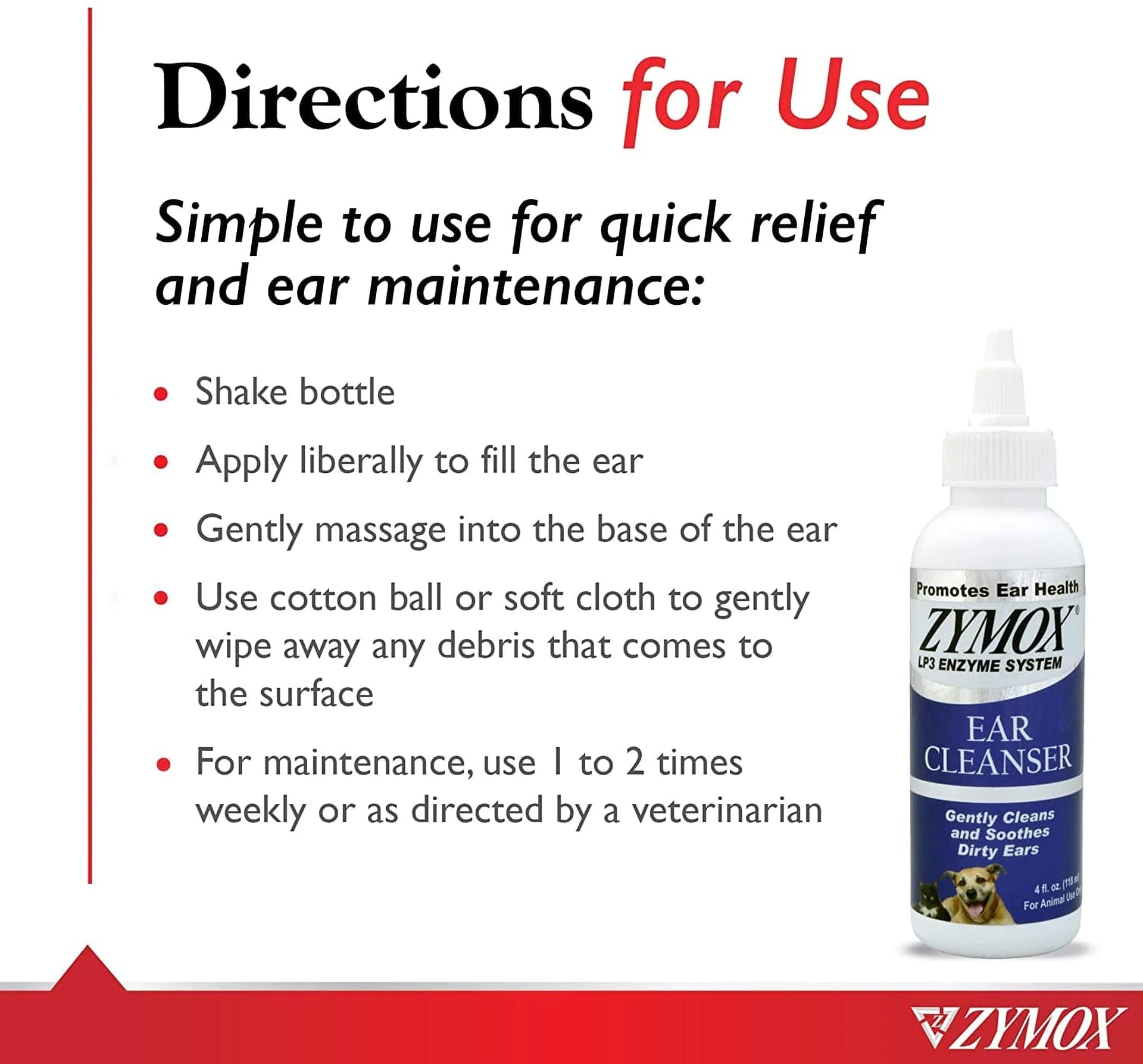 Zymox Veterinary Strength Dog & Cat Ear Cleanser (4 oz)