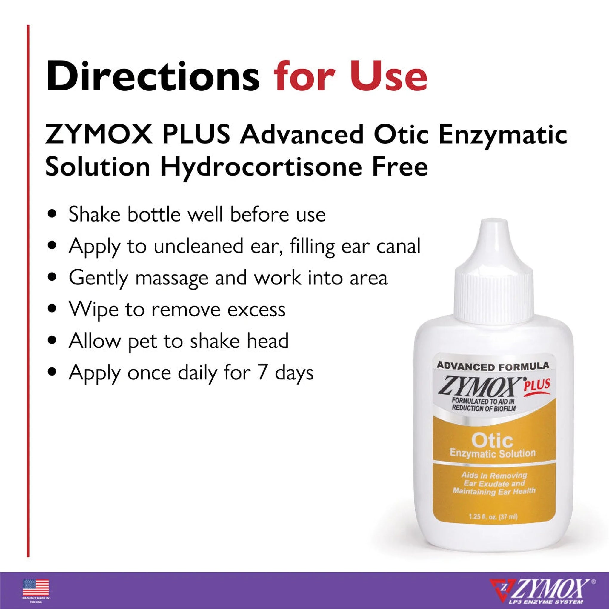 Zymox Plus Advanced Otic Ear Treatment without Hydrocortisone (1.25 oz)