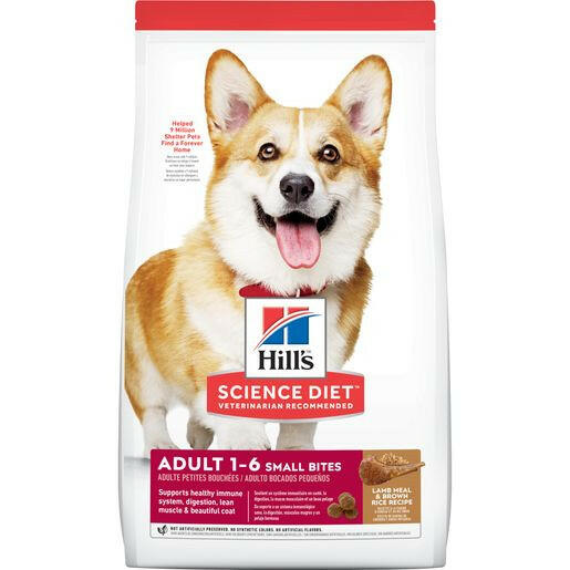 Hill's Science Diet Adult Small Bites Dry Dog Food, Lamb Meal & Brown Rice Recipe