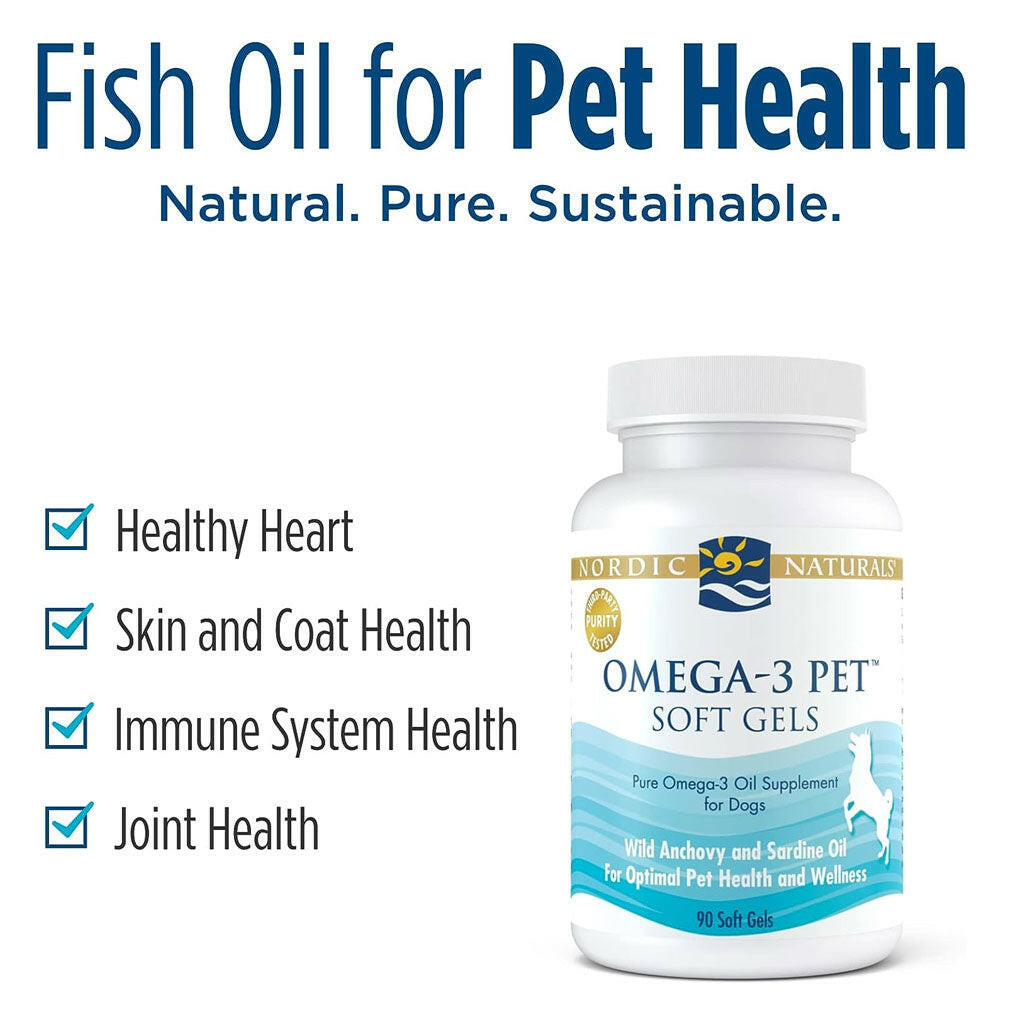 Nordic Naturals Omega-3 Pet Soft Gels Supplement for Dogs