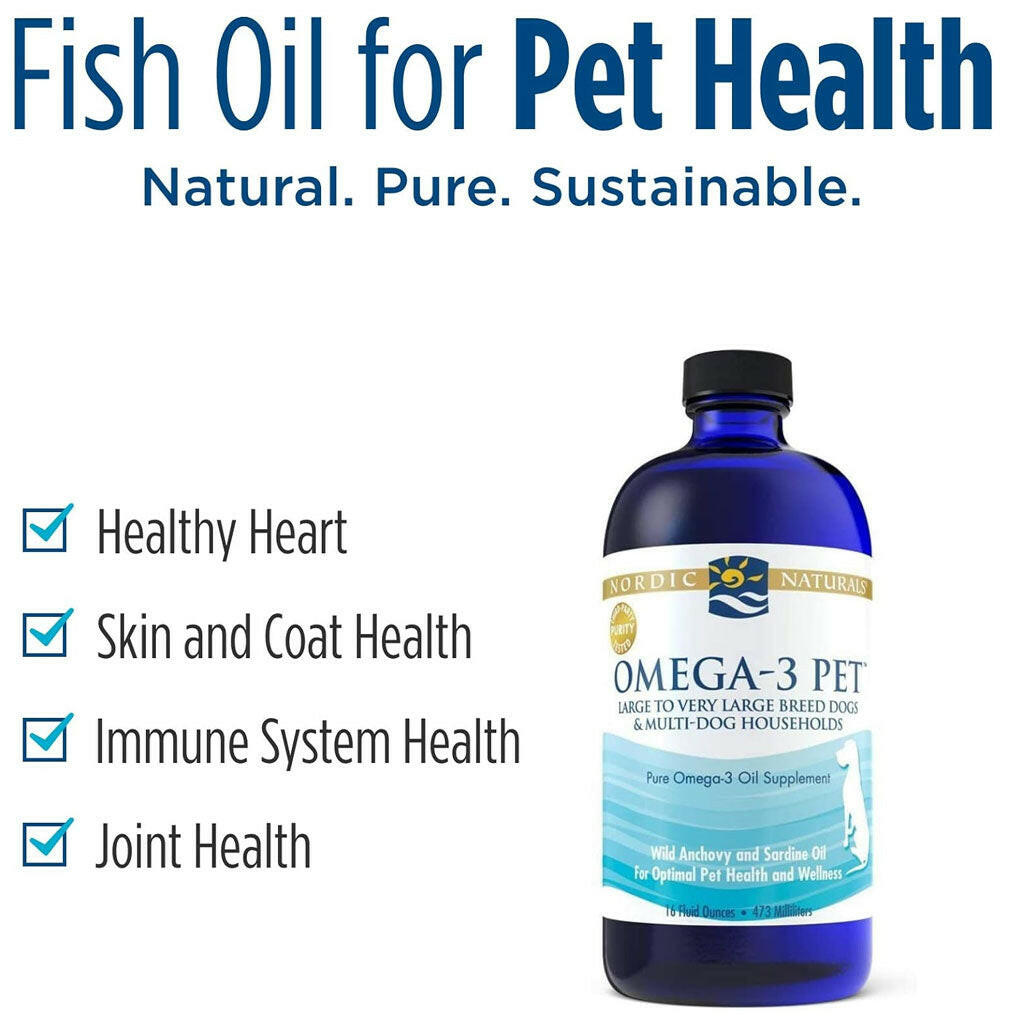 Nordic Naturals Omega-3 Pet Oil Supplements For Medium to Large Breed Dogs, 8-oz
