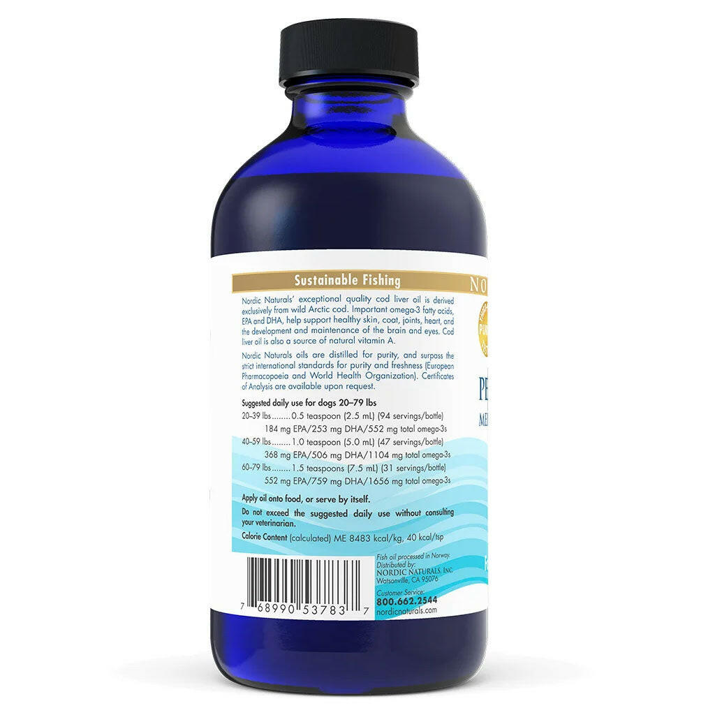Nordic Naturals Pet Cod Liver Oil Medium to Large Breed Dogs