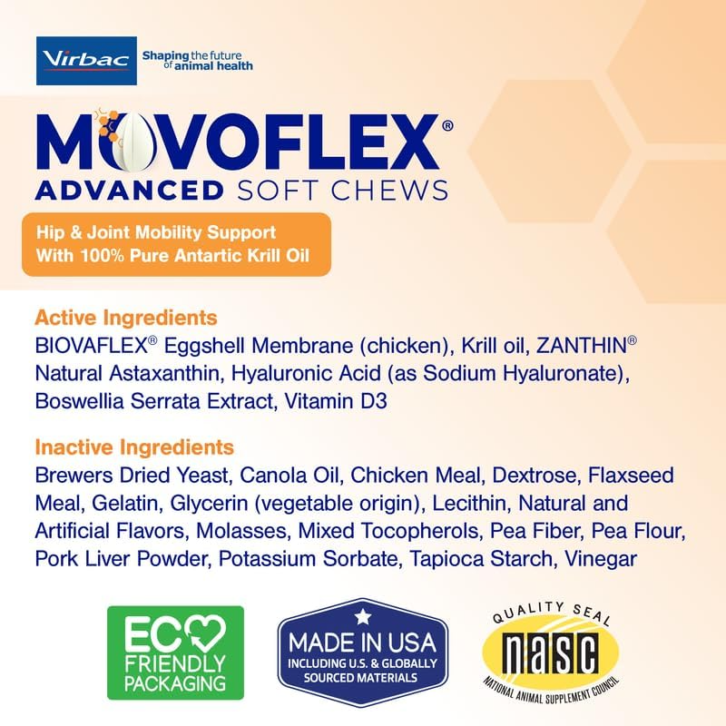 MovoFlex ADVANCED Joint Support for Large Dogs (60 soft chews)