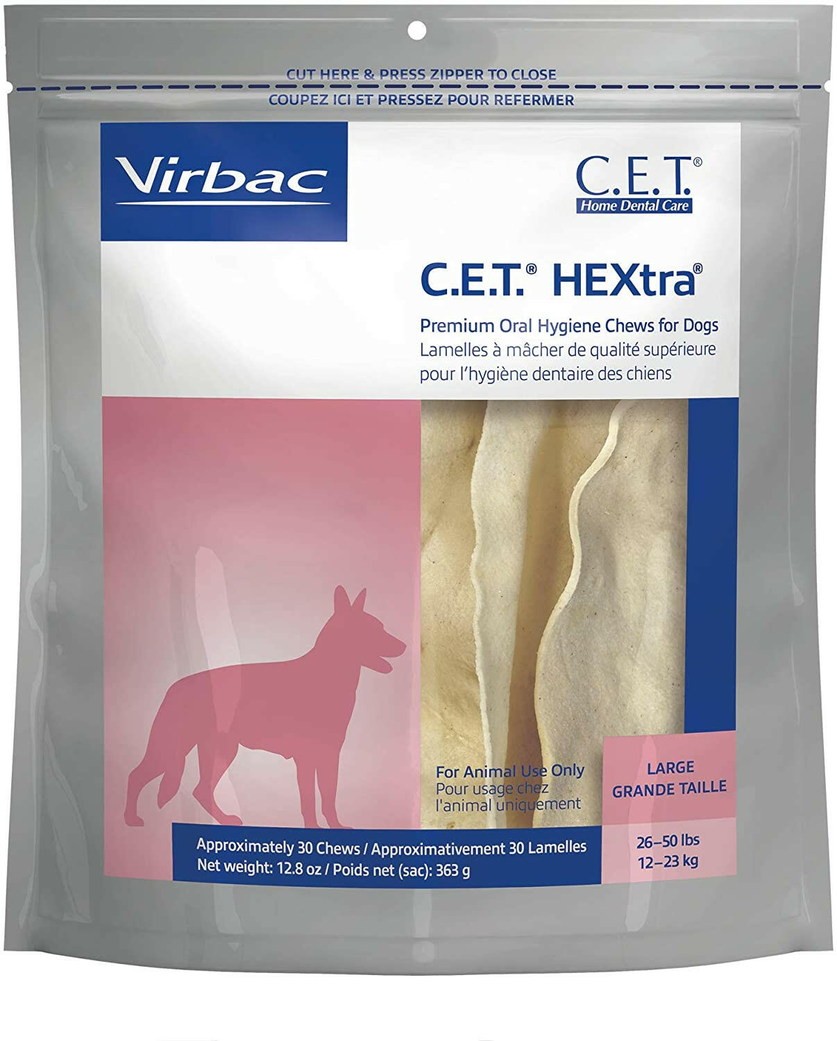 C.E.T. HEXtra Dental Chews for Medium Dogs
