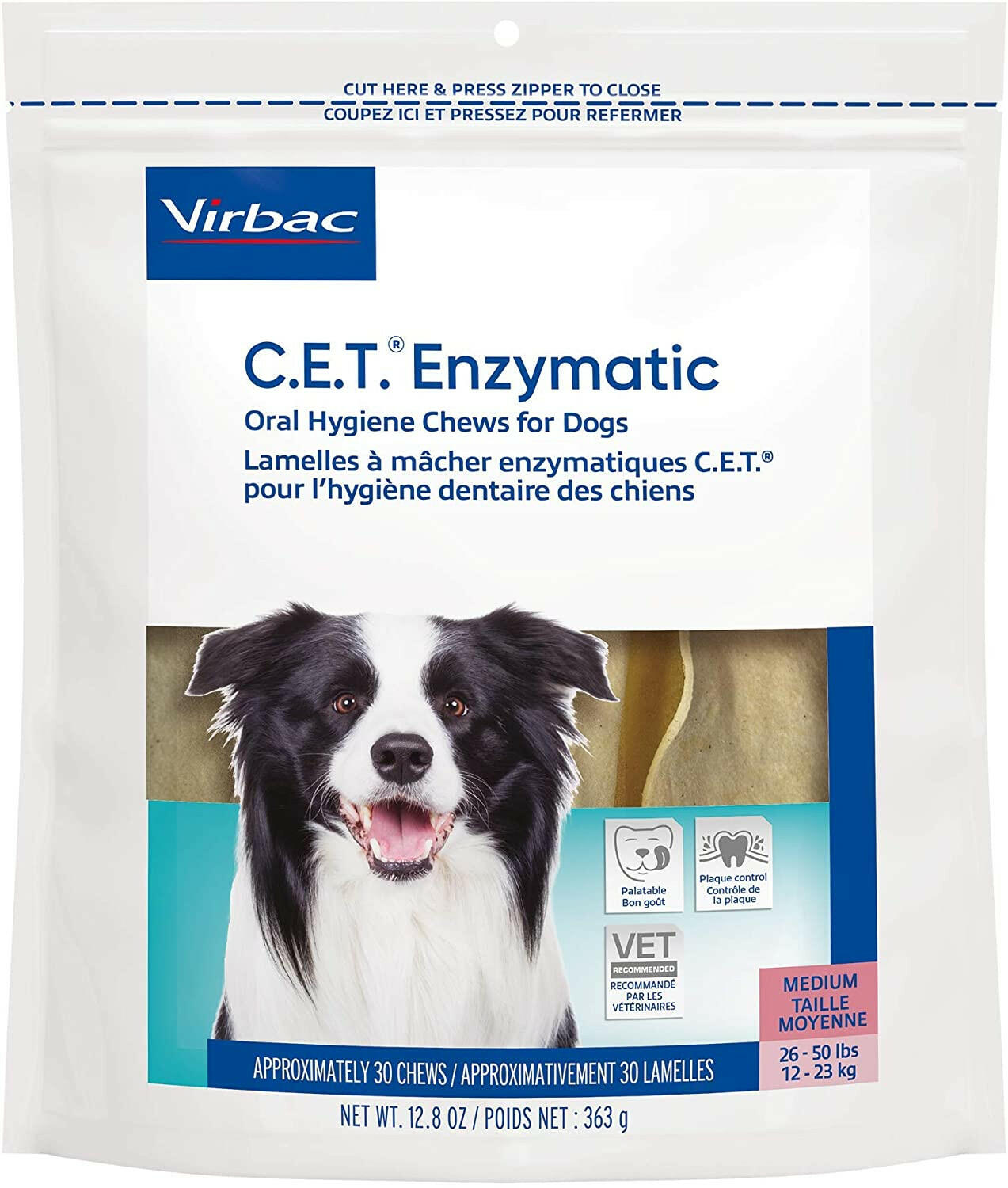C.E.T. Enzymatic Dental Chews for Medium Dogs