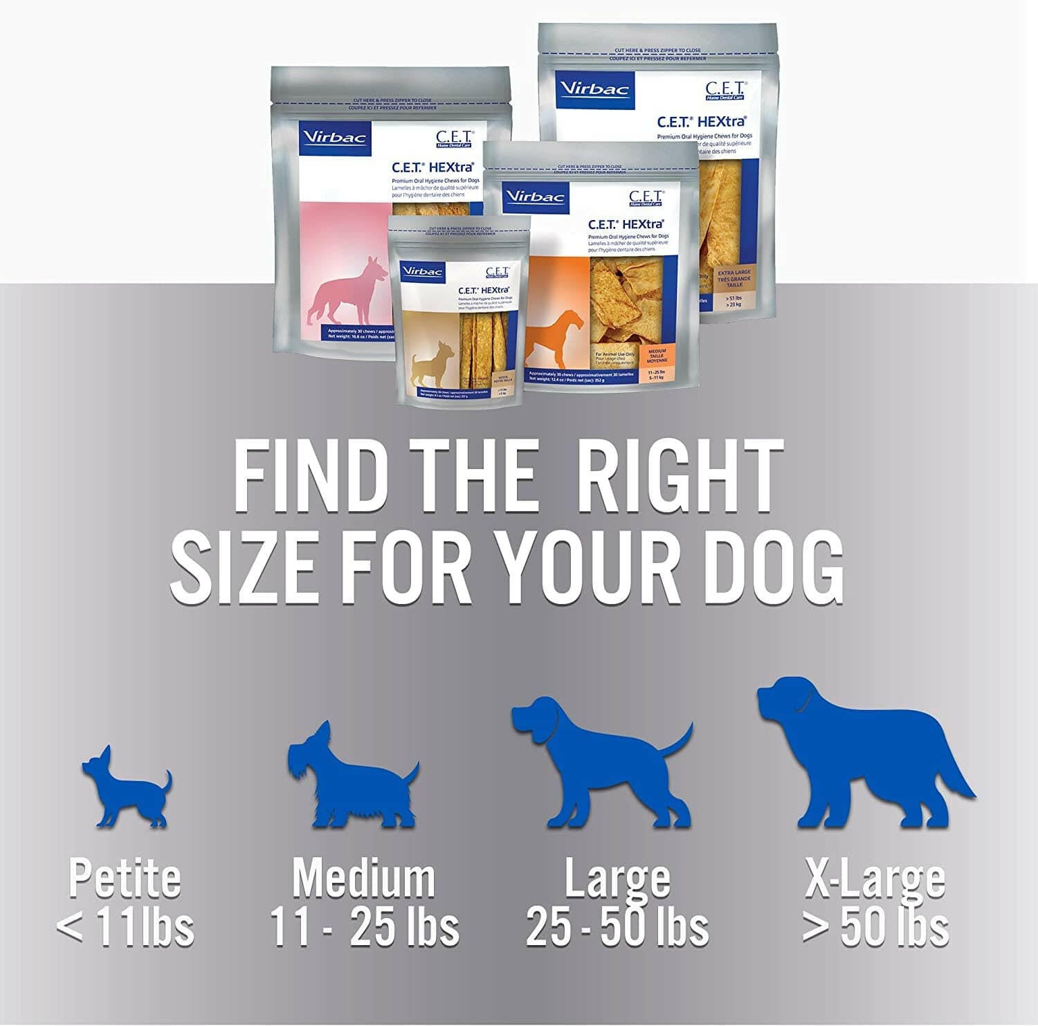 C.E.T. HEXtra Dental Chews for Extra Small Dogs