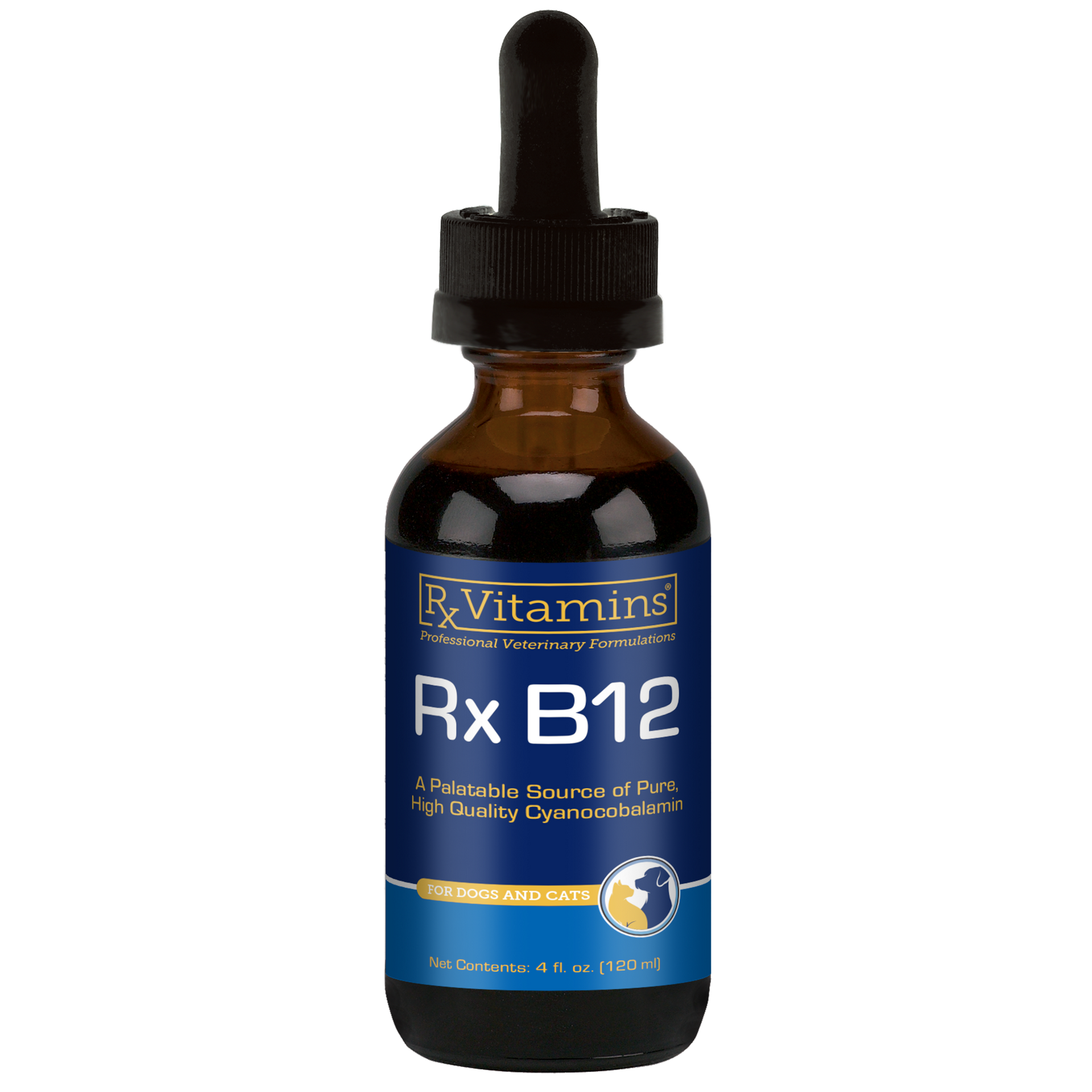 Rx Vitamins Rx B12 Liquid Digestive Supplement For Dogs and Cats (4 oz)