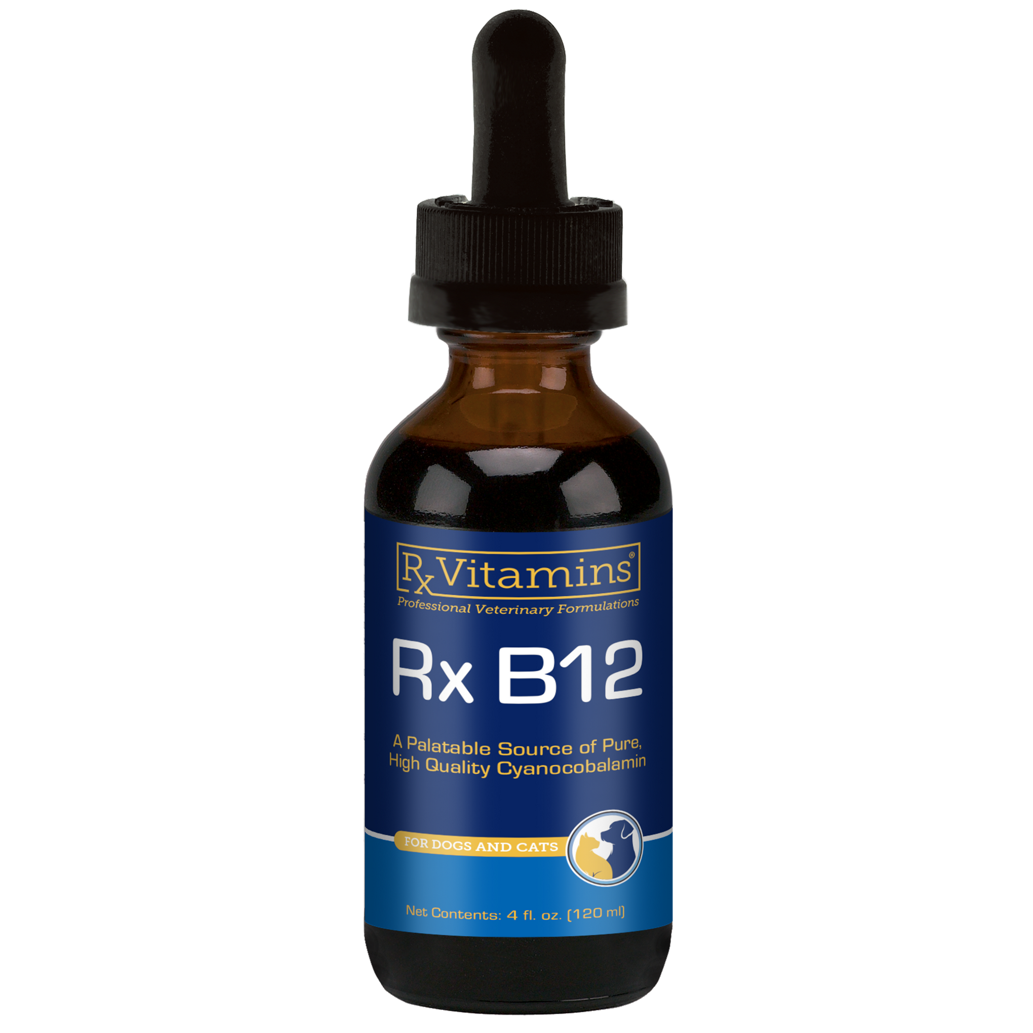 Rx Vitamins Rx B12 Liquid Digestive Supplement For Dogs and Cats (4 oz)