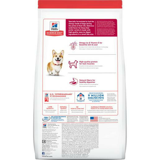 Hill's Science Diet Adult Small Bites Dry Dog Food, Lamb Meal & Brown Rice Recipe