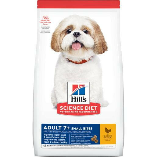 Hill's Science Diet Senior 7+ Small Bites Dry Dog Food, Chicken Meal, Barley & Brown Rice Recipe