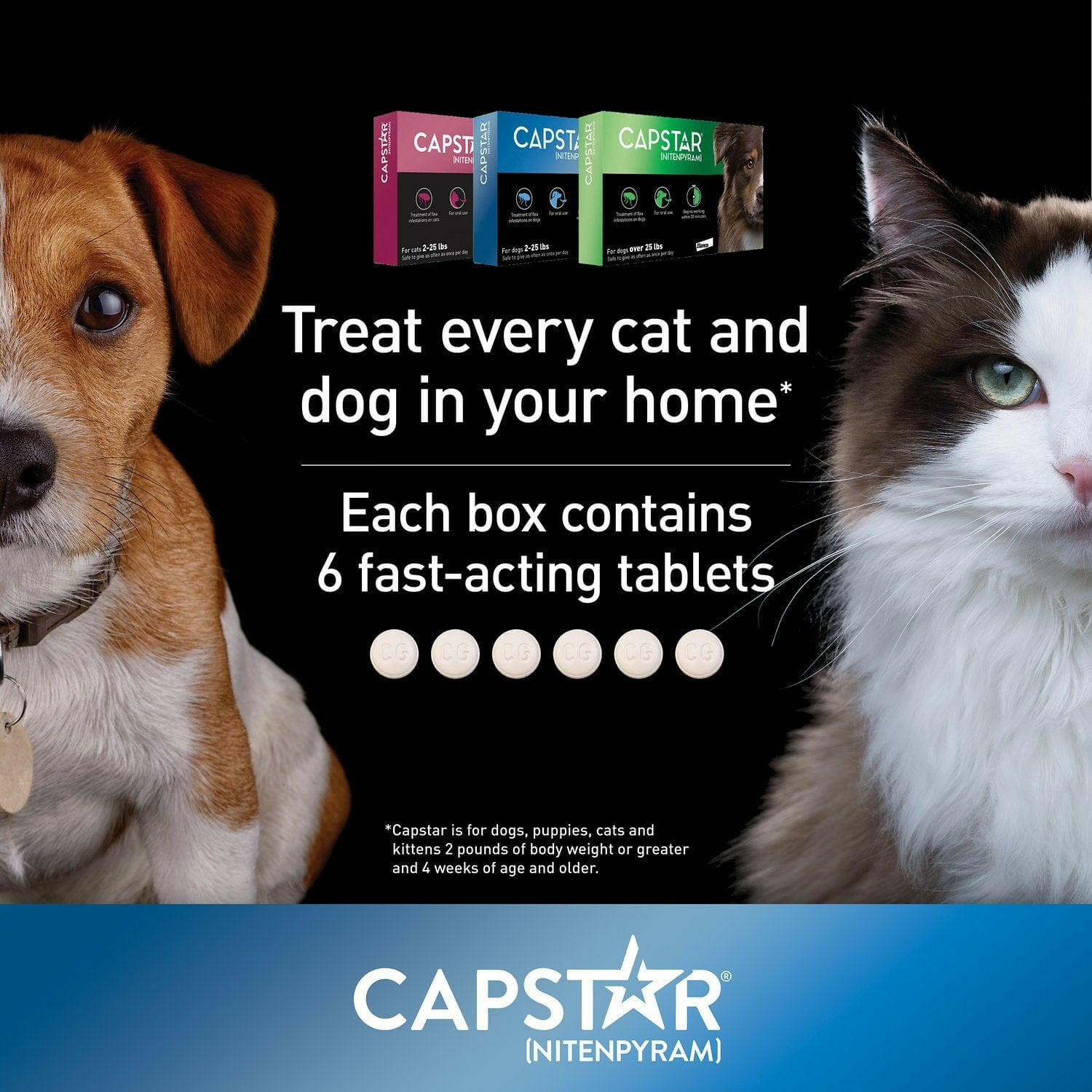 Capstar Oral Flea Treatment for Cats 2-25 lbs (6 Doses)