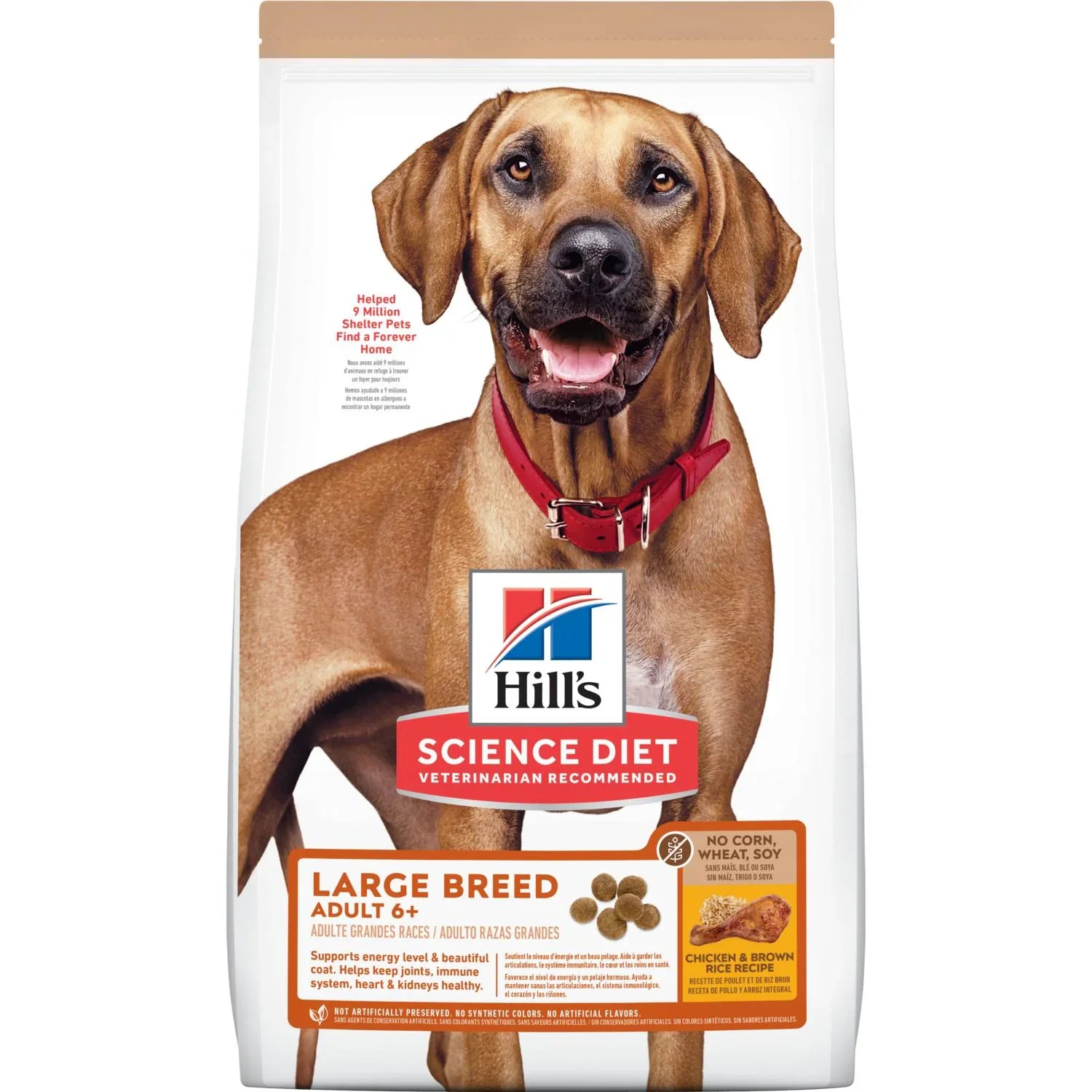 Hill's Science Diet Adult 6+ Large Breed Chicken Dry Dog Food with No Corn, Wheat or Soy Dry Dog Food (30 lb)