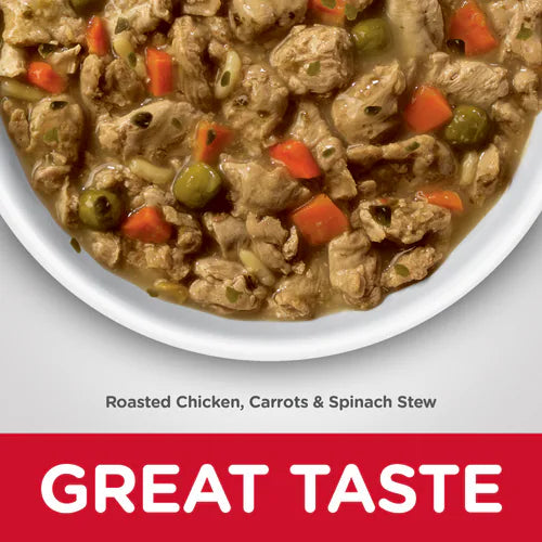 Hill's Science Diet Senior 7+ Healthy Cuisine Canned Dog Food, Roasted Chicken, Carrots, & Spinach Stew (12.5 oz x 12 cans)