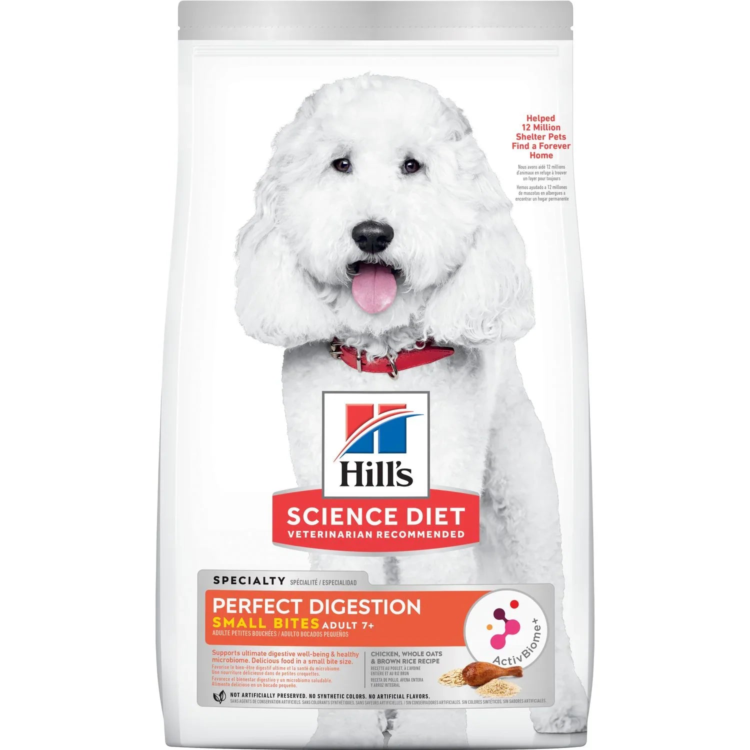 Hill's Science Diet Adult 7+ Perfect Digestion Small Bites Chicken Dry Dog Food (12 lb)