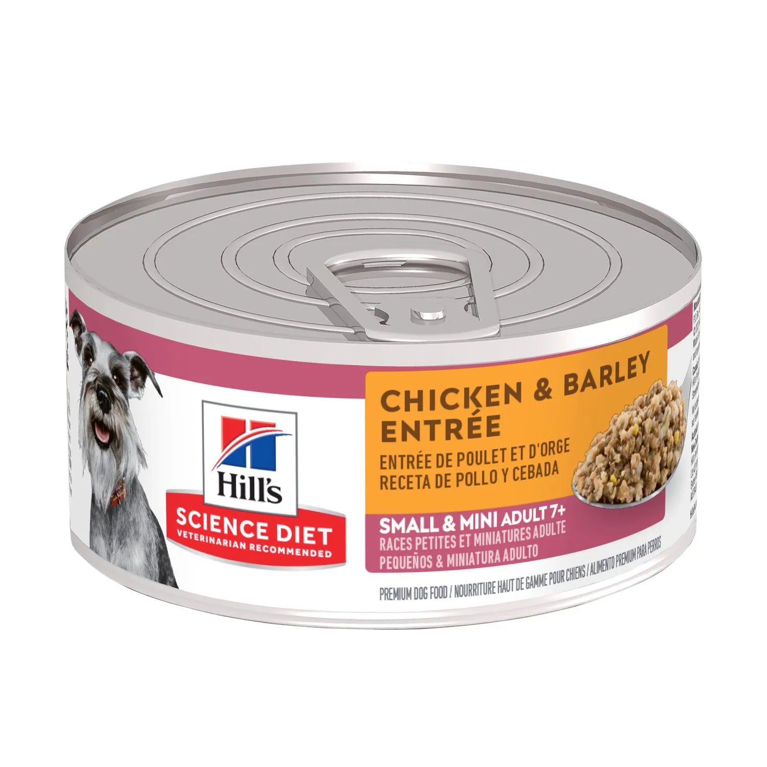 Hill's Science Diet Adult 7+ Small & Mini Canned Dog Food, Chicken & Barley Entrée (5.8 oz x 24 cans)