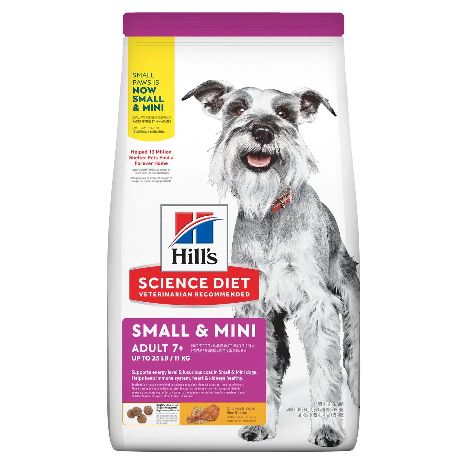 Hill's Science Diet Adult 7+ Small & Mini Chicken Meal & Brown Rice Recipe Dry Dog Food