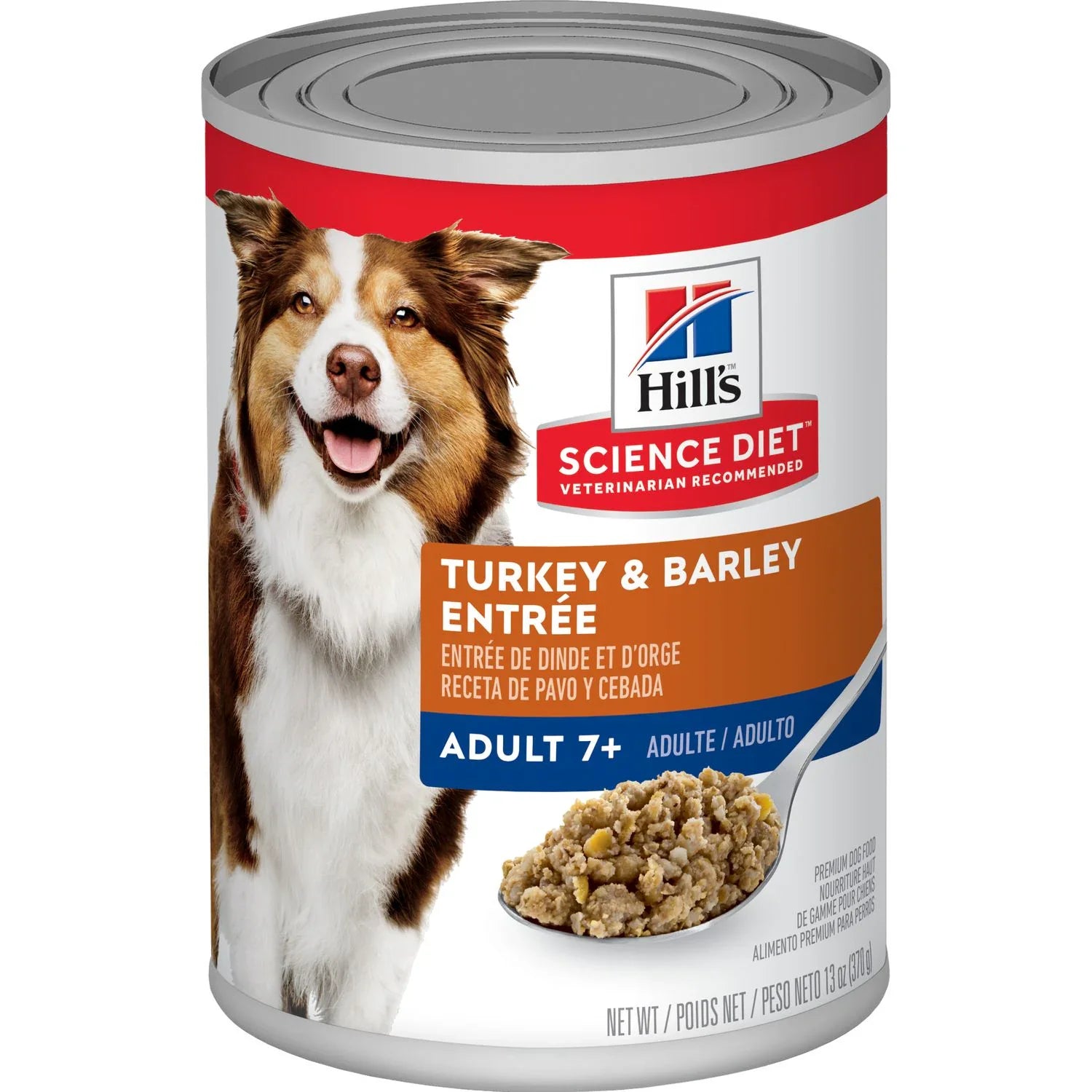 Hill's Science Diet Senior 7+ Canned Dog Food, Turkey & Barley Entrée (13.1 oz x 12 cans)