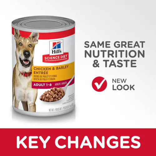Hill's Science Diet Adult Canned Dog Food, Chicken & Barley Entrée (13.1 oz x 12 cans)