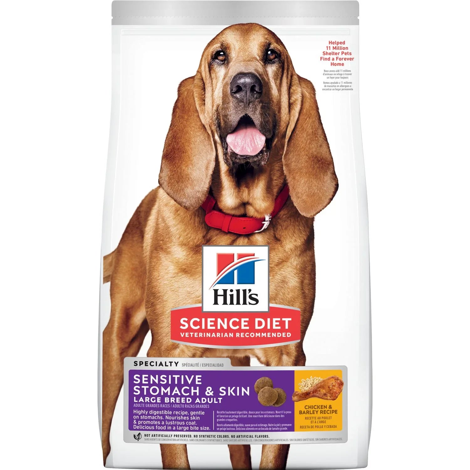 Hill's Science Diet Adult Sensitive Stomach & Skin Large Breed Chicken & Barley Recipe Dry Dog Food (30 lb)