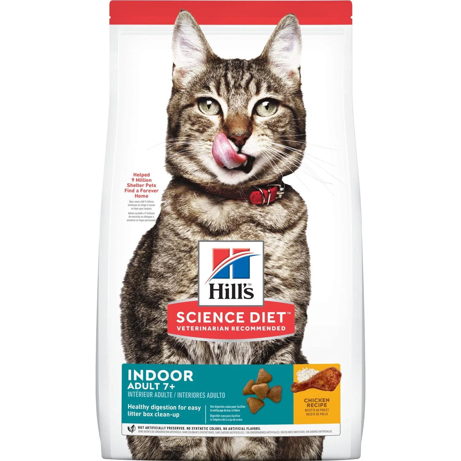 Hill's Science Diet Senior 7+ Indoor Dry Cat Food, Chicken Recipe (15.5 lb)