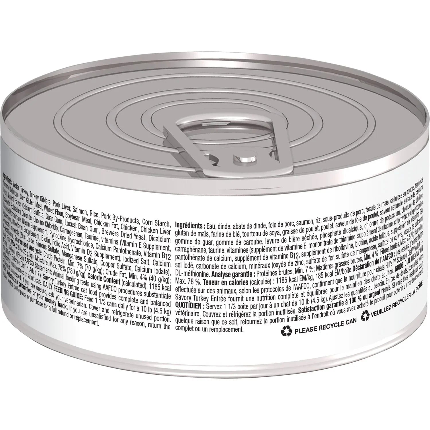 Hill's Science Diet Senior 7+ Canned Cat Food, Savory Turkey Entrée (5.5 oz x 24 cans)