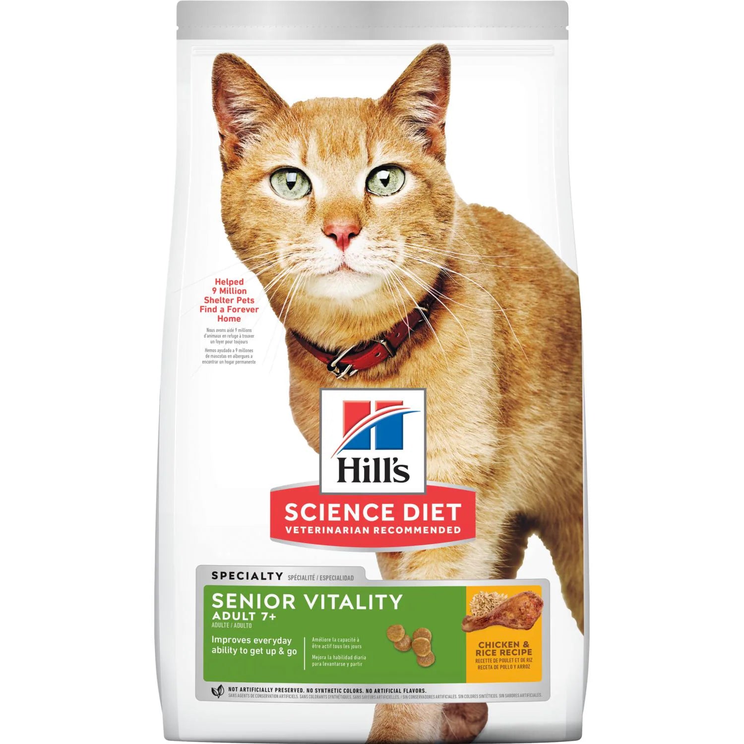 Hill's Science Diet Adult 7+ Senior Vitality Chicken Recipe Dry Cat Food