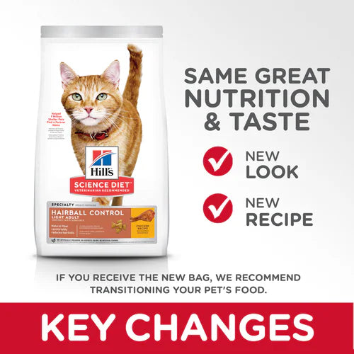 Hill's Science Diet Adult Hairball Control Light Dry Cat Food
