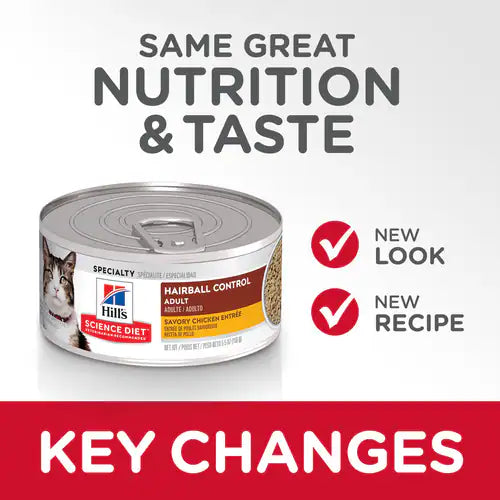 Hill's Science Diet Adult Hairball Control Savory Chicken Entrée Canned Cat Food