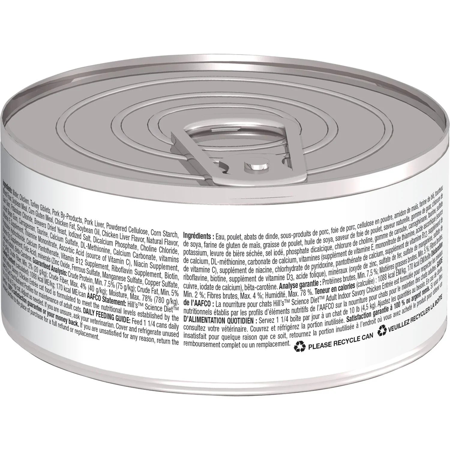 Hill's Science Diet Adult Indoor Canned Cat Food, Savory Chicken Entrée (5.5 oz x 24 cans)