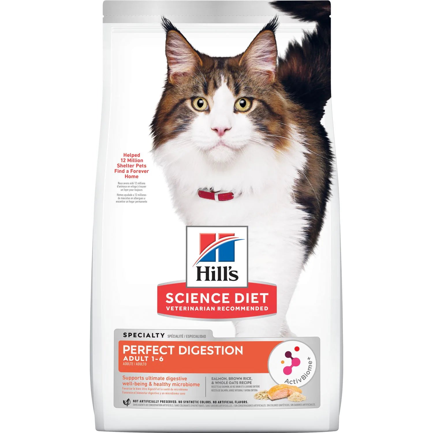 Hill's Science Diet Adult Perfect Digestion Salmon, Dry Cat Food (6 lb)
