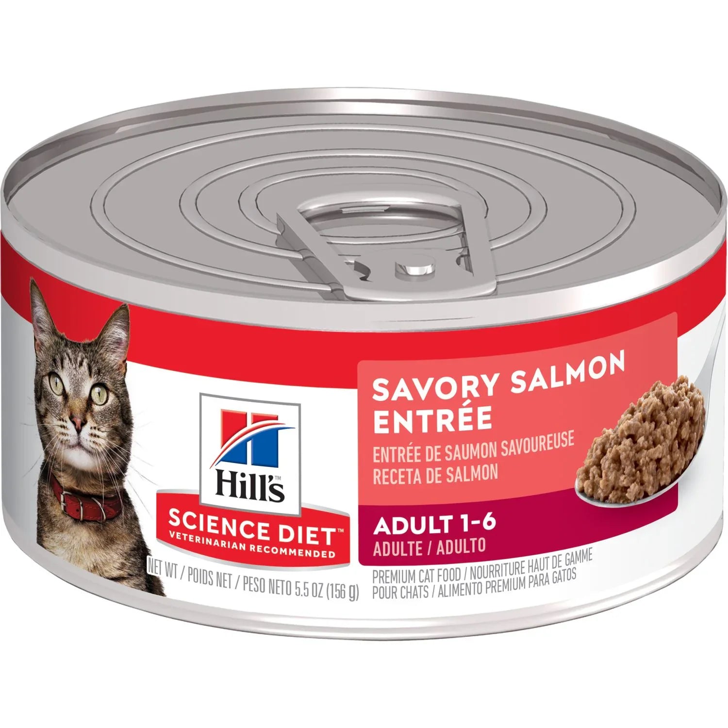 Hill's Science Diet Adult Savory Salmon Entrée Canned Cat Food (5.5 oz x 24 cans)