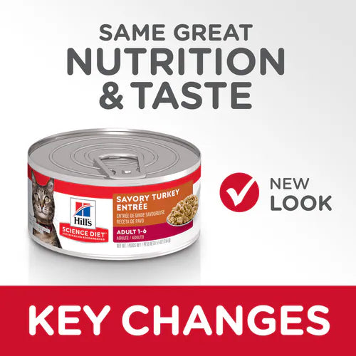 Hill's Science Diet Adult Savory Turkey Entrée Canned Cat Food (5.5 oz x 24 cans)