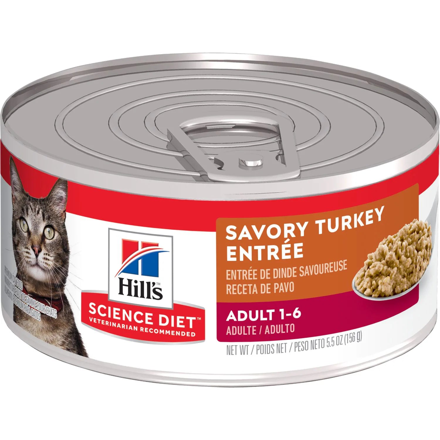 Hill's Science Diet Adult Savory Turkey Entrée Canned Cat Food (5.5 oz x 24 cans)