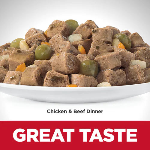 Hill's Science Diet Adult Sensitive Stomach & Skin Wet Cat Food, Chicken & Beef  (2.8 oz x 24 pouches)