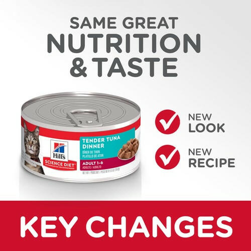 Hill's Science Diet Adult Tender Tuna Dinner Canned Cat Food (5.5 oz x 24 cans)